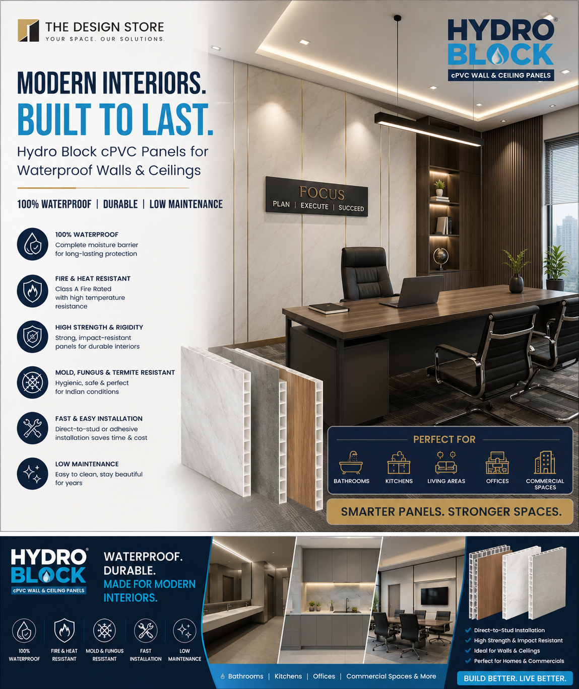 Modern Hydro Block cPVC Panels: The Future of Waterproof Walls & Ceilings for Indian Homes