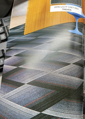 CARPET-TILES TRENDS LIGHT GREY RED