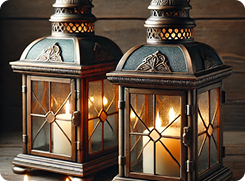 vintage metal lanterns