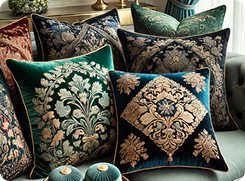 luxury velvet cushions