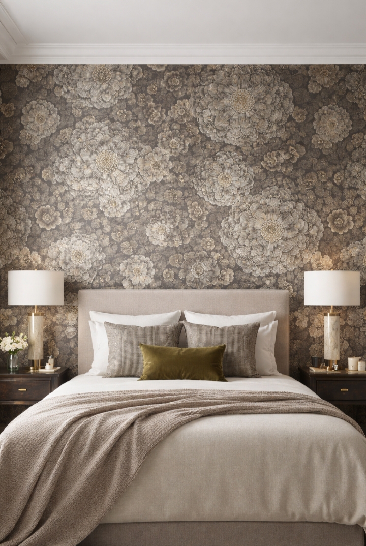 wall paper covering- karvin floral 